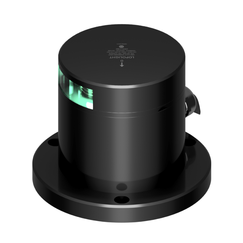 Hard Coat Anodized Starboard LED Navigation Light for Boats and Yachts.